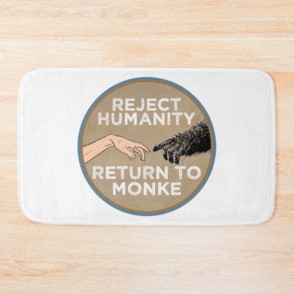 Item preview, Reject Humanity Return to Monke Evolution Funny Chimp Meme designed and sold by alltheprints.