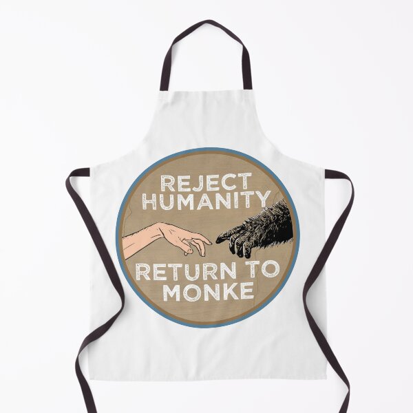 Item preview, Reject Humanity Return to Monke Evolution Funny Chimp Meme designed and sold by alltheprints.