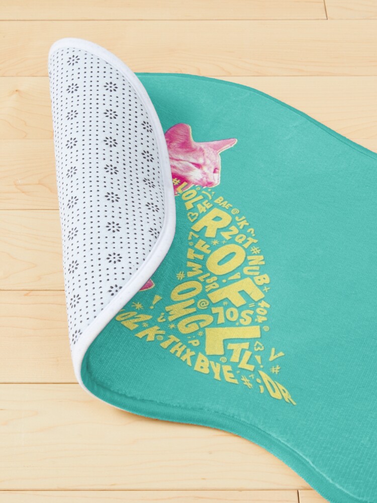 Thumbnail 4 of 5, Pet Mat, Word Vomit Cat designed and sold by wildwomen.