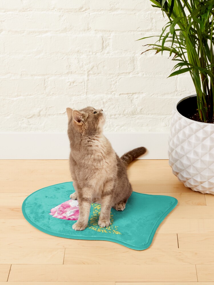 Thumbnail 2 of 5, Pet Mat, Word Vomit Cat designed and sold by wildwomen.