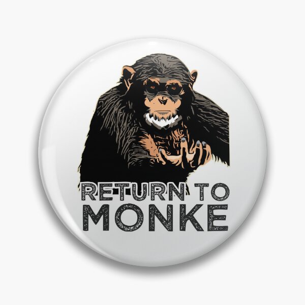 Item preview, Reject Humanity Return to Monke Evolution Funny Chimp Meme designed and sold by alltheprints.