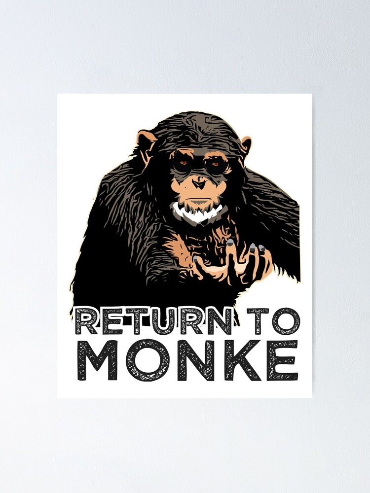 Funny Reject Humanity Return to Monke Meme Monkey Evolution Unisex