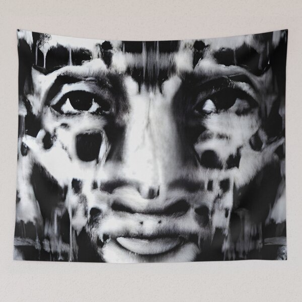 Item preview, Monochrome Leopard Man Face designed and sold by PlacidHinds.