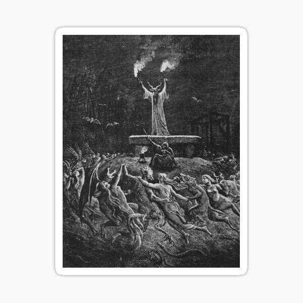 Witches Dancing at a Sabbath - Unknown Doré Sticker