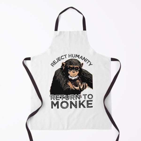 Item preview, Reject Humanity Return to Monke Evolution Funny Chimp Meme designed and sold by alltheprints.