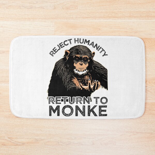 Item preview, Reject Humanity Return to Monke Evolution Funny Chimp Meme designed and sold by alltheprints.