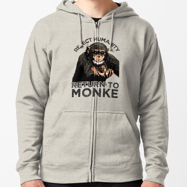 Item preview, Reject Humanity Return to Monke Evolution Funny Chimp Meme designed and sold by alltheprints.