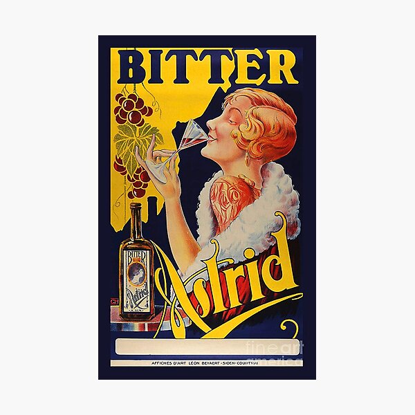Item preview, vintage-bitter-astrid-liquor-poster-doc-braham  designed and sold by frmabozejoy.