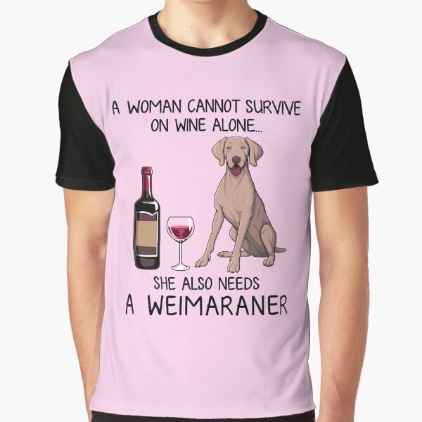 Item preview, Weimaraner and wine Funny gift for dog mom designed and sold by TeeDoozy.