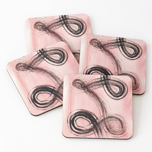 Item preview, Abstract lines on pink background designed and sold by quinnstyle.