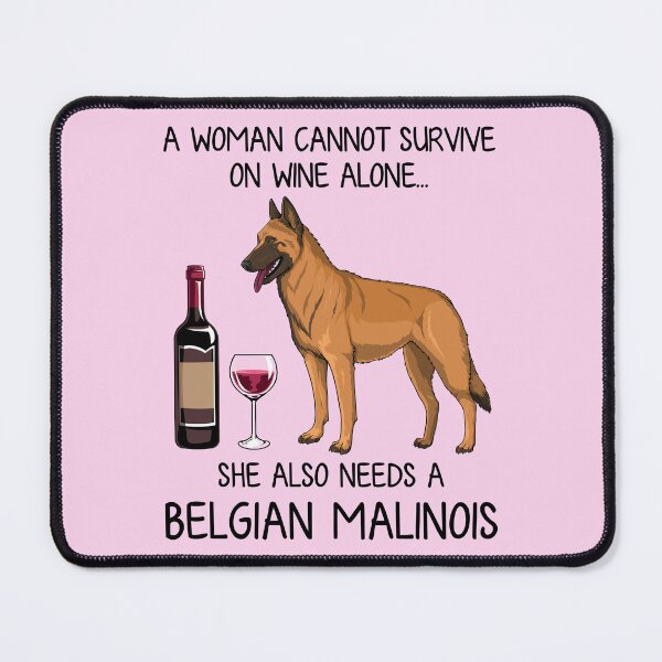Item preview, Belgian Malinois and wine Funny gift for dog mom designed and sold by TeeDoozy.