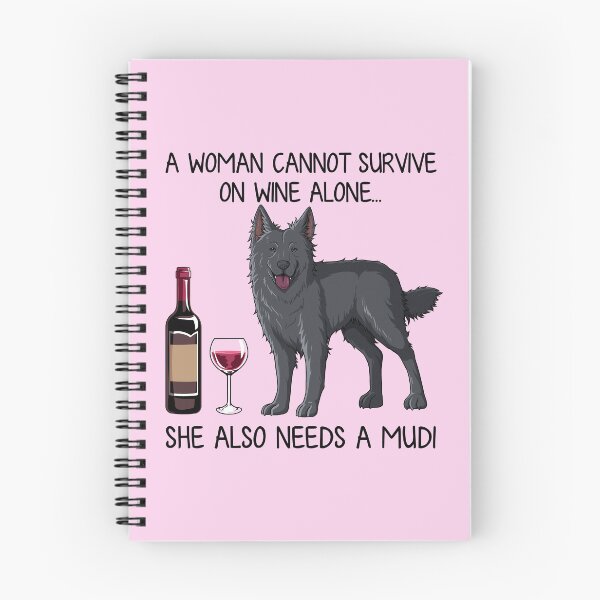 Item preview, Mudi and wine Funny gift for dog mom designed and sold by TeeDoozy.