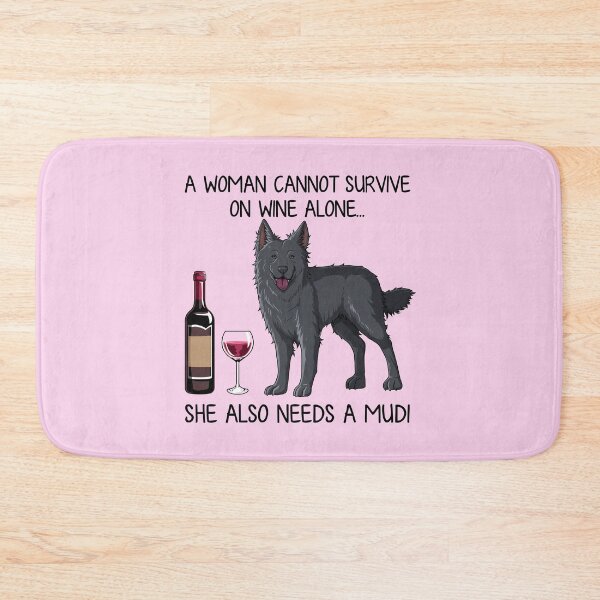 Item preview, Mudi and wine Funny gift for dog mom designed and sold by TeeDoozy.