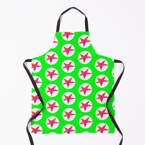 Item preview, Red star pattern on green (painted) designed and sold by lausn.