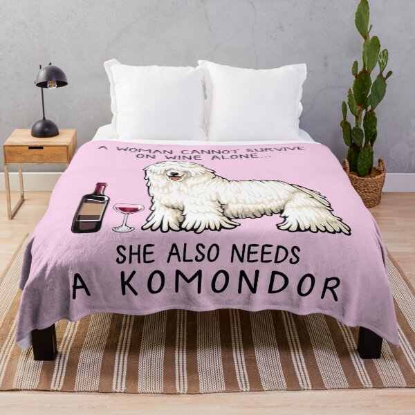 Item preview, Komondor and wine Funny gift for dog mom designed and sold by TeeDoozy.