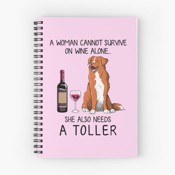 Item preview, Toller dog and wine Funny gift for dog mom designed and sold by TeeDoozy.