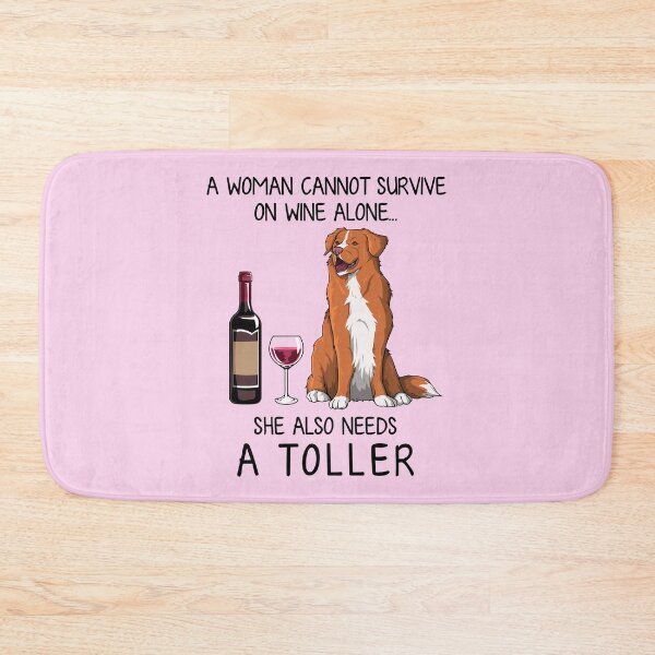 Item preview, Toller dog and wine Funny gift for dog mom designed and sold by TeeDoozy.