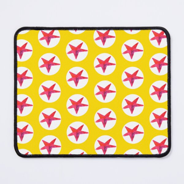 Item preview, Red star pattern on light orange (painted) designed and sold by lausn.