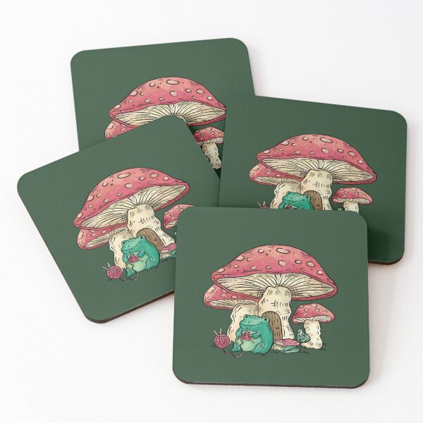 Item preview, frogs, toadstool designed and sold by DerSenat.