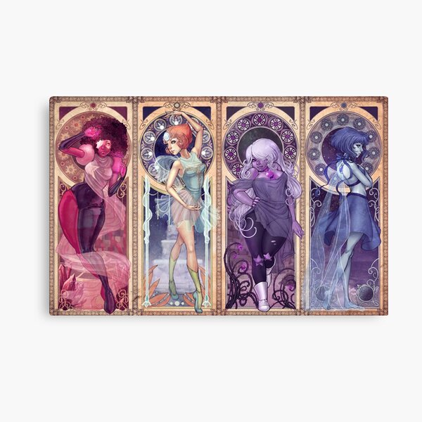Art Nouveau Gems Canvas Print