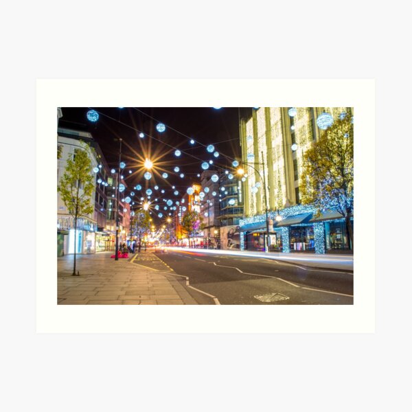 Christmas in Oxford Street Art Print