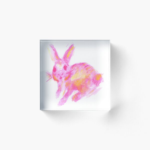 Flossy Bunny Acrylic Block