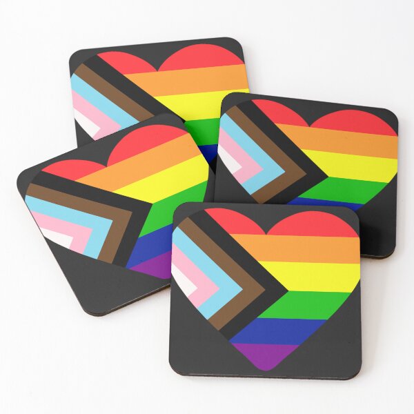Item preview, Progress Pride Flag Heart designed and sold by JackWilkin.
