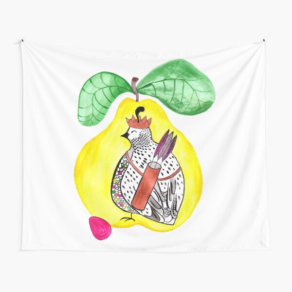 Quail in a Quince Tapestry