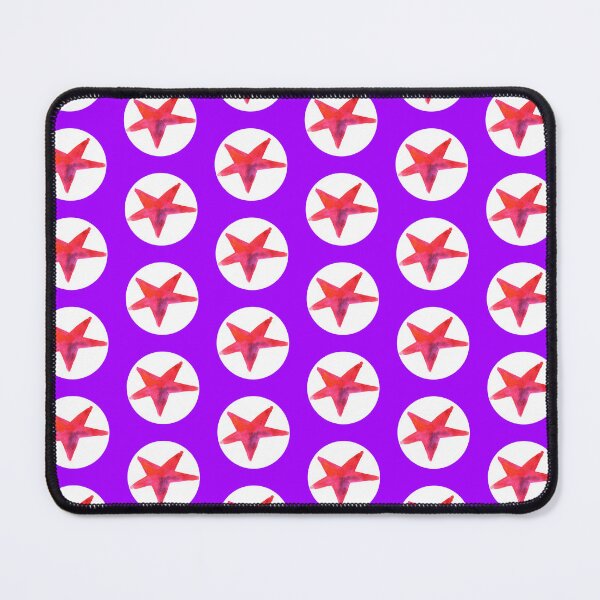 Item preview, Red star pattern on purple (painted) designed and sold by lausn.
