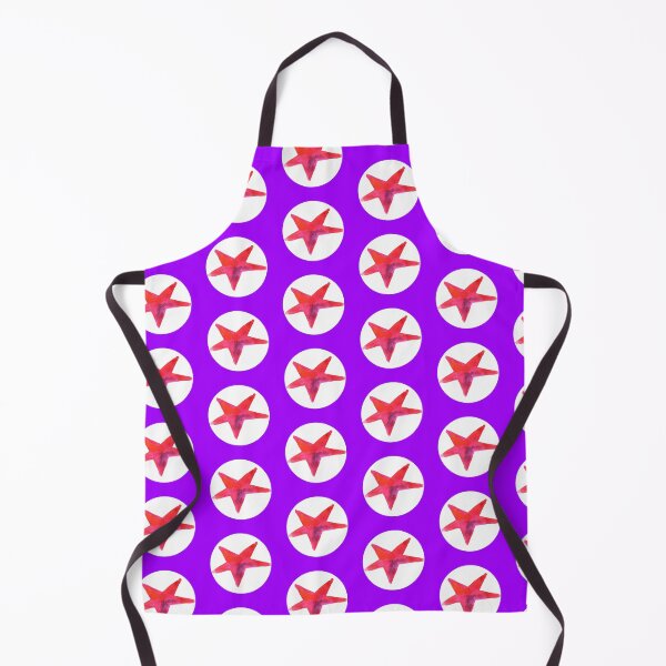 Item preview, Red star pattern on purple (painted) designed and sold by lausn.
