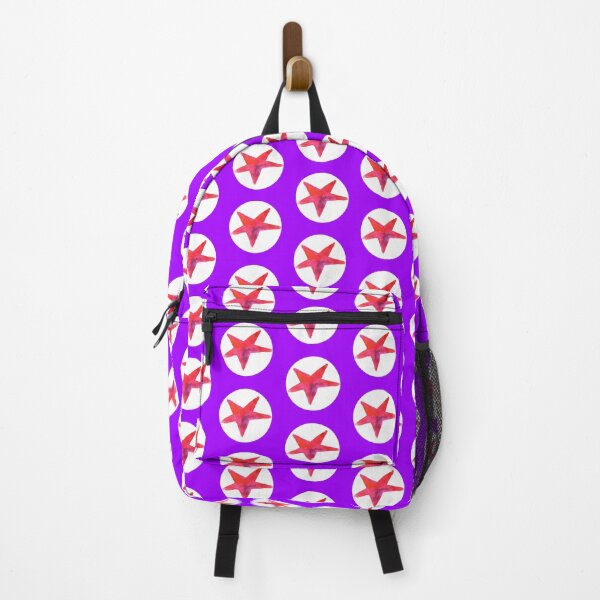 Item preview, Red star pattern on purple (painted) designed and sold by lausn.