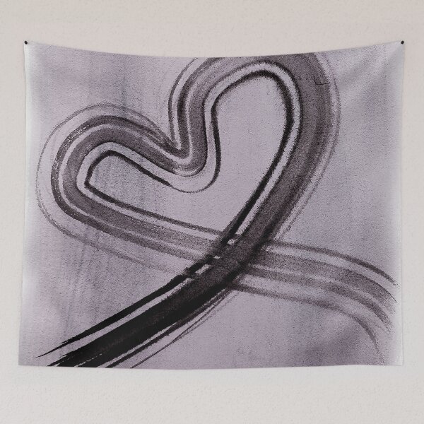 Item preview, Heart-shaped lines on purple background 2 designed and sold by quinnstyle.