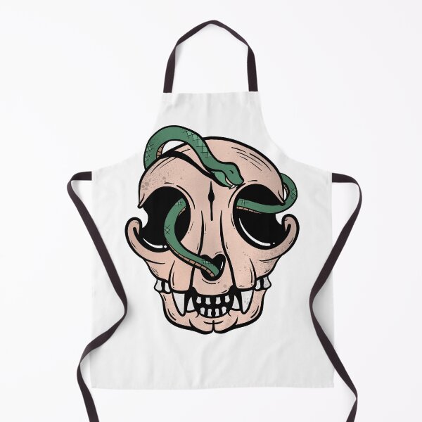 Item preview, cat skull and snake designed and sold by keyoveride.