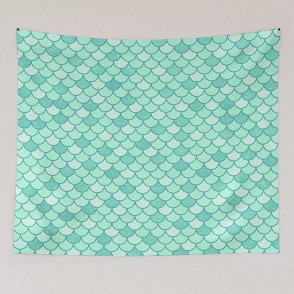 Item preview, Light Teal Mermaid Scales Pattern designed and sold by Saanis.