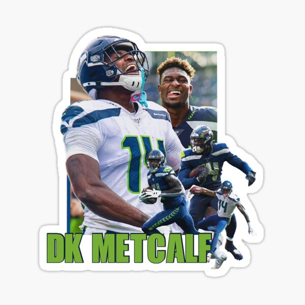 Dk Metcalf Number 14 metcalf receive the ball Sticker for Sale by  HelenaHalvorson