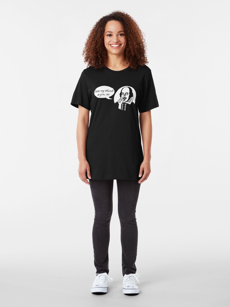 Alternate view of I Bite My Thumb At You, Sir Slim Fit T-Shirt