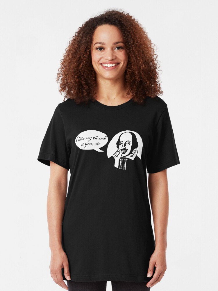 Alternate view of I Bite My Thumb At You, Sir Slim Fit T-Shirt
