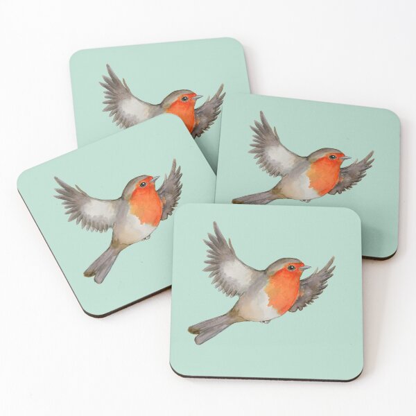 Item preview,  A watercolor drawing of a flying robin designed and sold by Bwiselizzy.