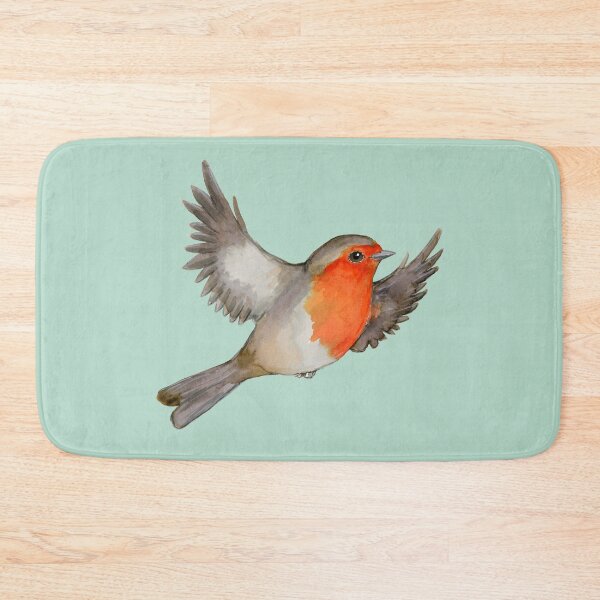 Item preview,  A watercolor drawing of a flying robin designed and sold by Bwiselizzy.