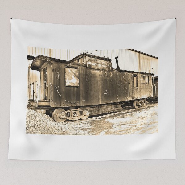 Item preview, Caboose Black And White designed and sold by LisaWootenPhoto.