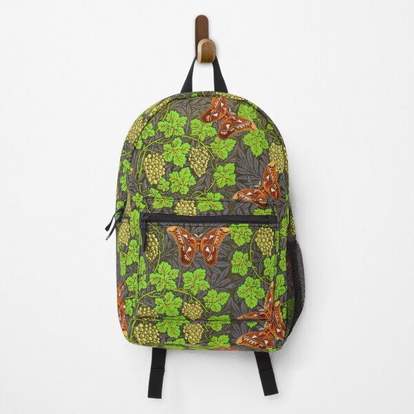 Item preview, GRAPES ,VINES, GREEN LEAVES ,MOTHS Art Nouveau Grey Brown Yellow Green F loral Pattern designed and sold by BulganLumini.