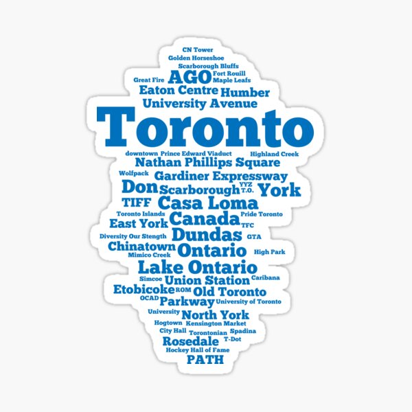 Toronto (T.O. Ontario, Canada) Sticker