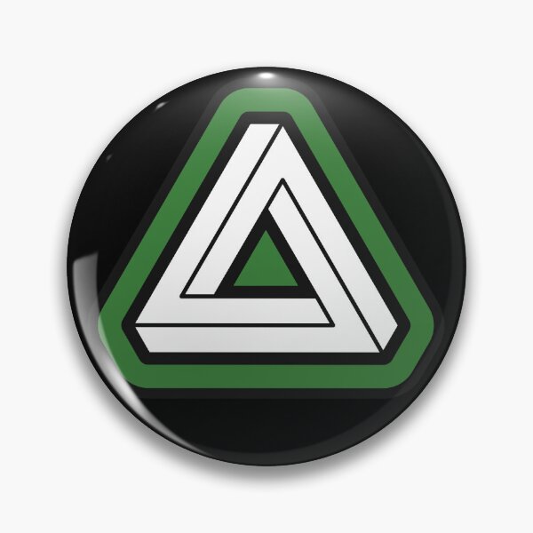 Item preview, Green Impossible Triangle Optical Illusion designed and sold by iscaStudioArt.