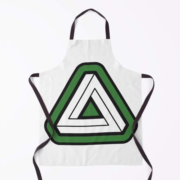 Item preview, Green Impossible Triangle Optical Illusion designed and sold by iscaStudioArt.
