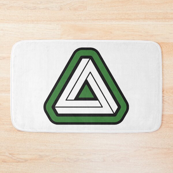 Item preview, Green Impossible Triangle Optical Illusion designed and sold by iscaStudioArt.