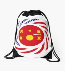 Hmong American Multinational Patriot Flag Series 1.0 Drawstring Bag