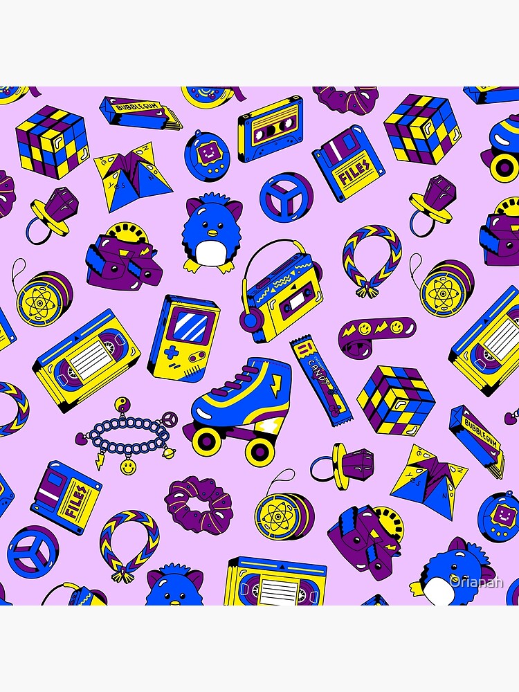 retro-80s-and-90s-pattern-nostalgia-for-times-gone-by-poster-for