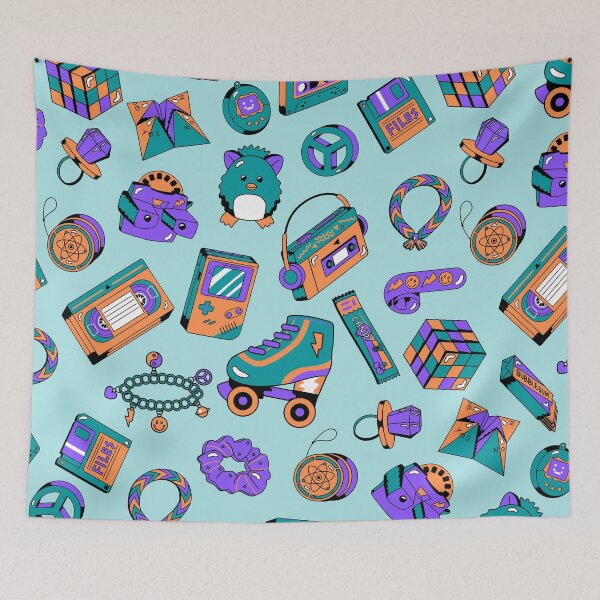 Item preview, Retro 80s and 90s pattern, nostalgia for times gone by designed and sold by Orianah.