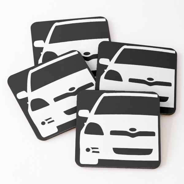 Item preview, Toyota Yaris Vitz Platz Echo 1999-2003 white silhouette designed and sold by EdimDesign.