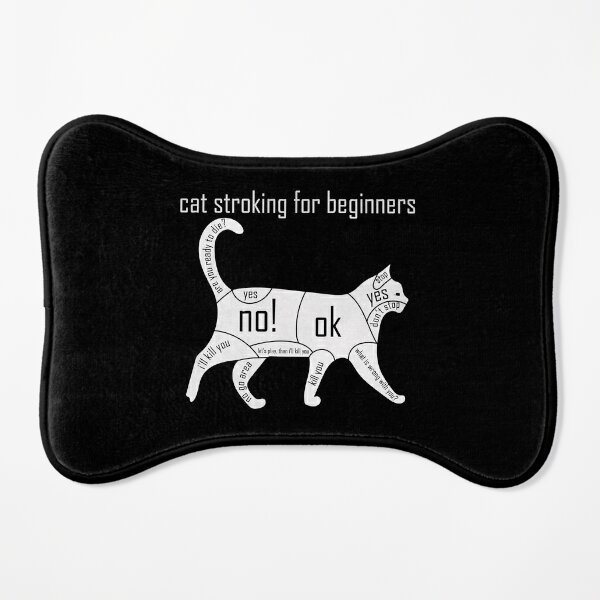 Cat Stroking For Beginners Guide - Funny Cats Chart Dog Mat